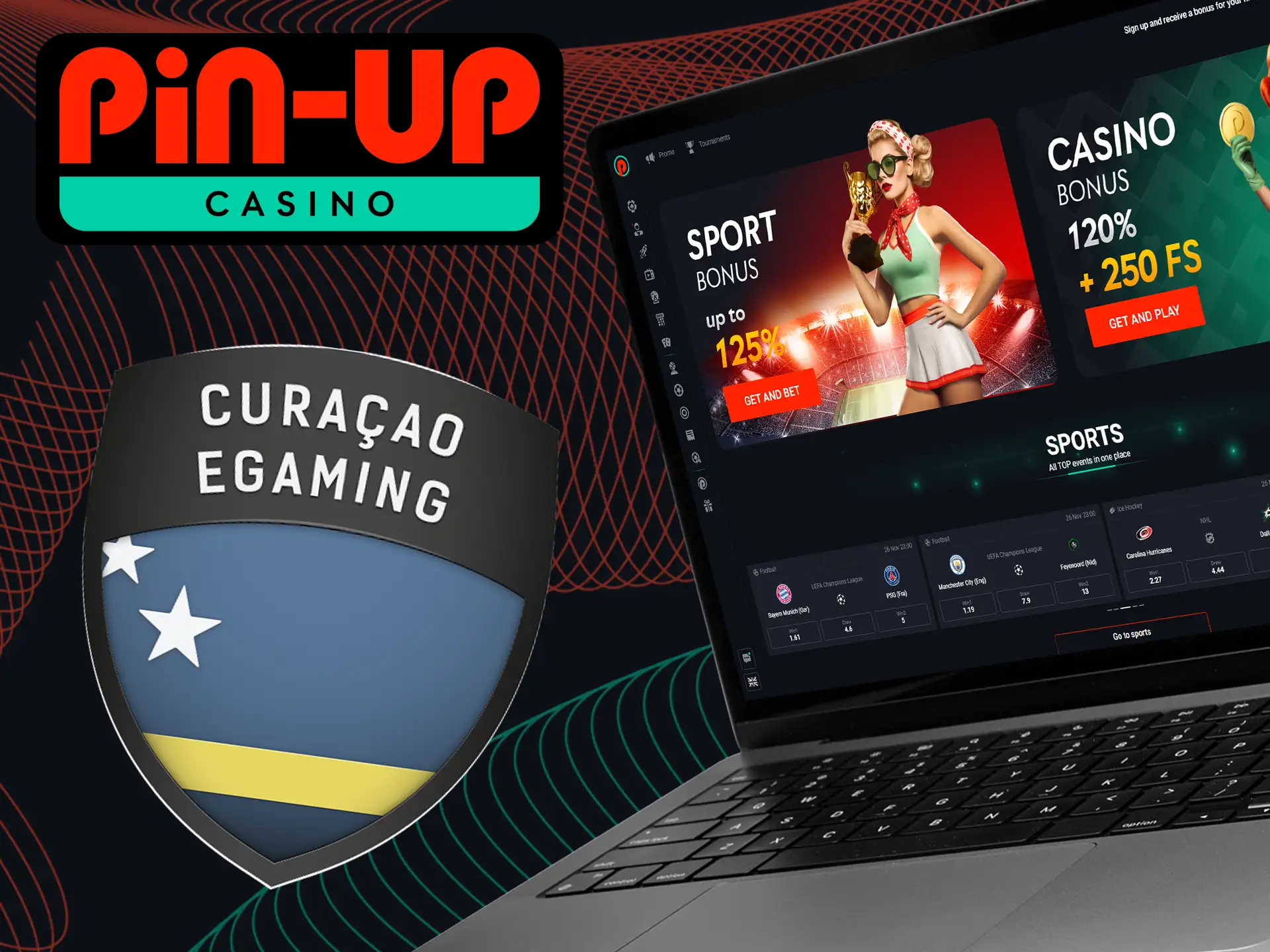 The Pin-Up platform operates under a license issued by Curacao Gaming Control.