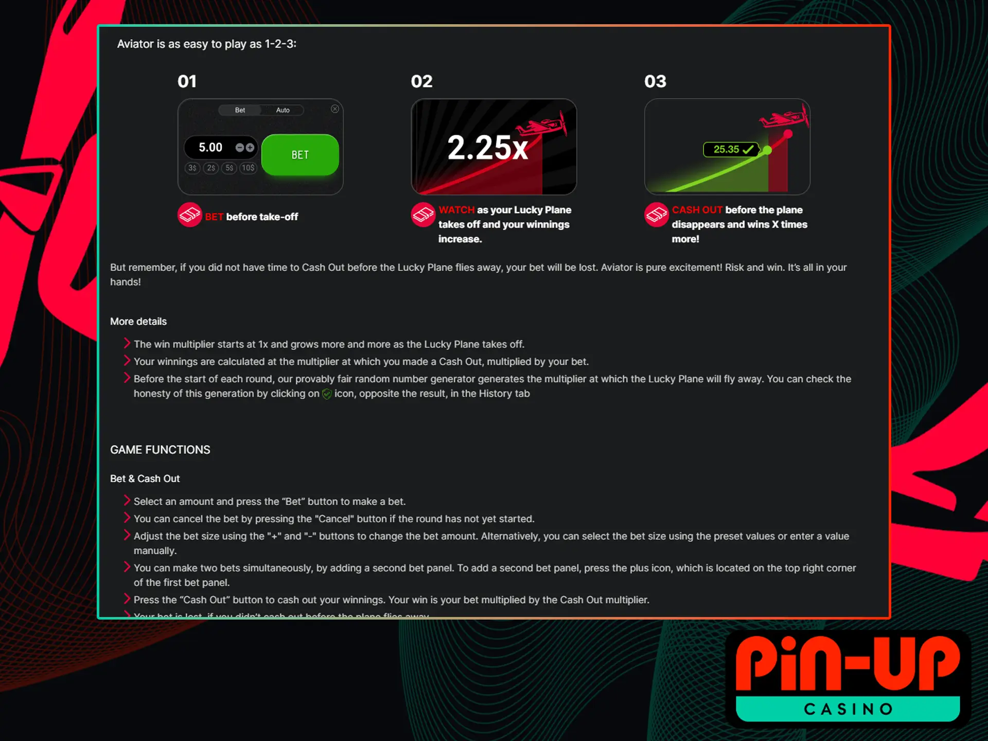 Check out the rules of Aviator on the Pin-Up platform for an enjoyable experience.